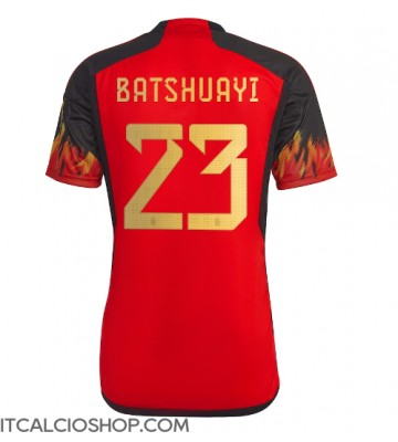 Belgio Michy Batshuayi #23 Prima Maglia Mondiali 2022 Manica Corta